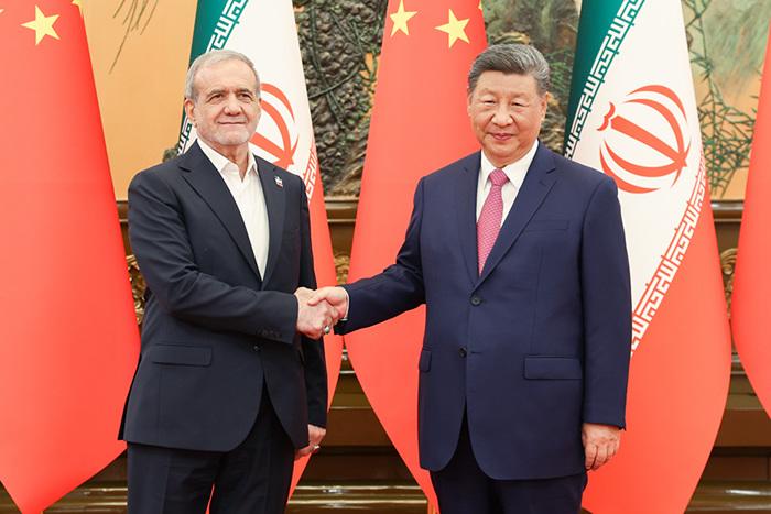 習(xí)近平會見伊朗總統(tǒng)佩澤希齊揚(yáng)