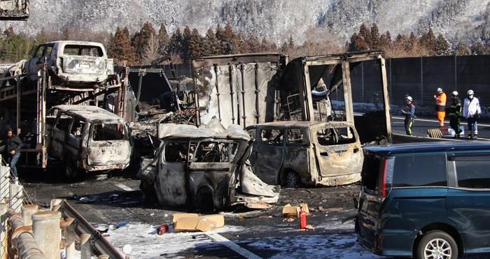 日本群馬縣發(fā)生多車相撞事故