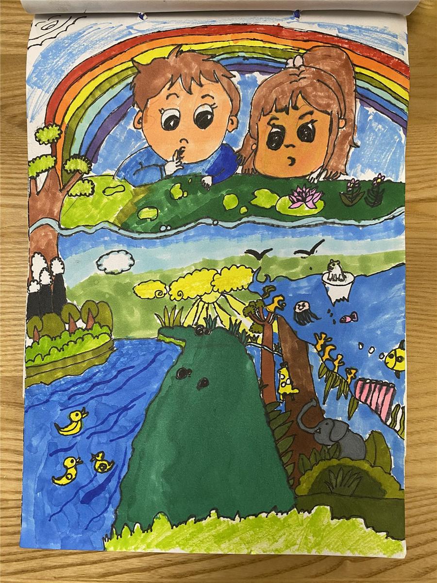《夏日彩虹，保護地球》 孫睿陽 7歲