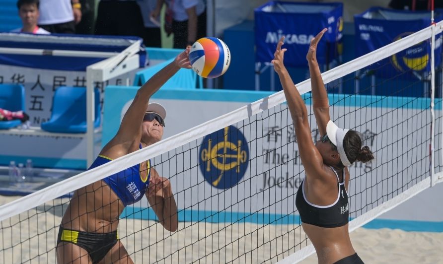 十五運會香港賽區(qū)首個項目沙灘排球開賽